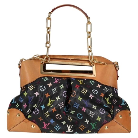 LOUIS VUITTON Monogram Multicolor Judy GM Bag 2way Black M40254 LV Auth - Picture 1 of 15